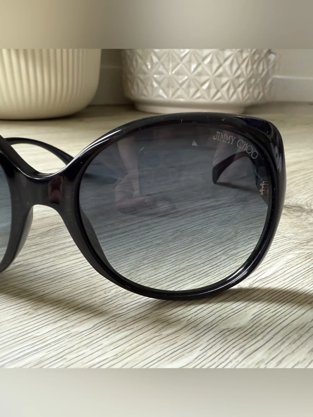 Jimmy Choo Black DAHLIA Oversized Designer Sunglasses Vintage Couture Dahlia/s